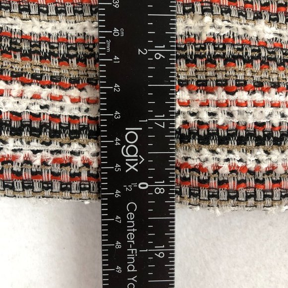 Halogen Women's Size 2P Multi-Color Metallic Striped Tweed Straight Pencil Skirt - Picture 8 of 12